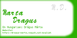 marta dragus business card